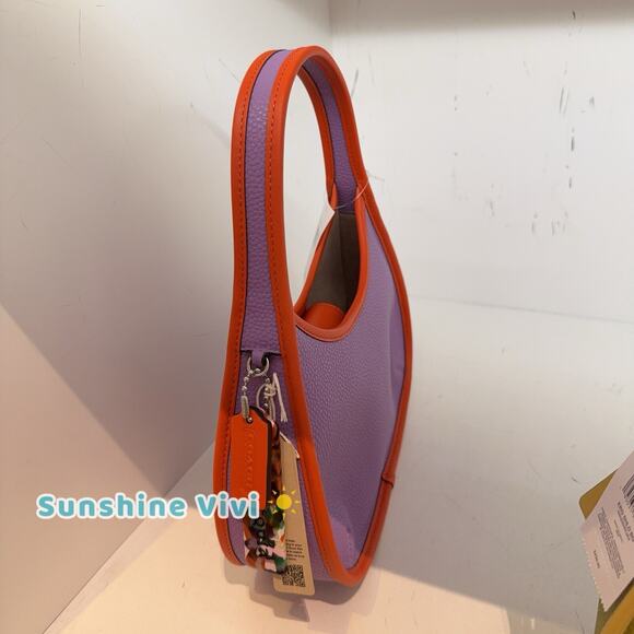 NWT Coach CK112 Ergo Bag In Coachtopia Leather Iris/Sun orange - Picture 6 of 6